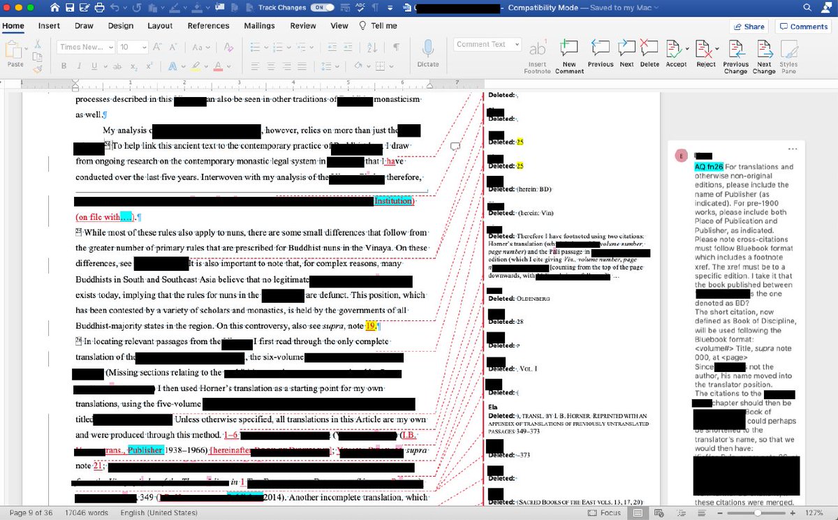 aileverte's tweet photo. @Microsoft unrolled #ModernComments feature. On behalf of editors, writers, publishing professionals I plead that the company restore previous functionality.
(1) "MCs" take up too much space: on a 13" screen more than a 1/4, reducing viewing font size to equiv. 7-9pt. https://t.co/Ofui7rUTwa