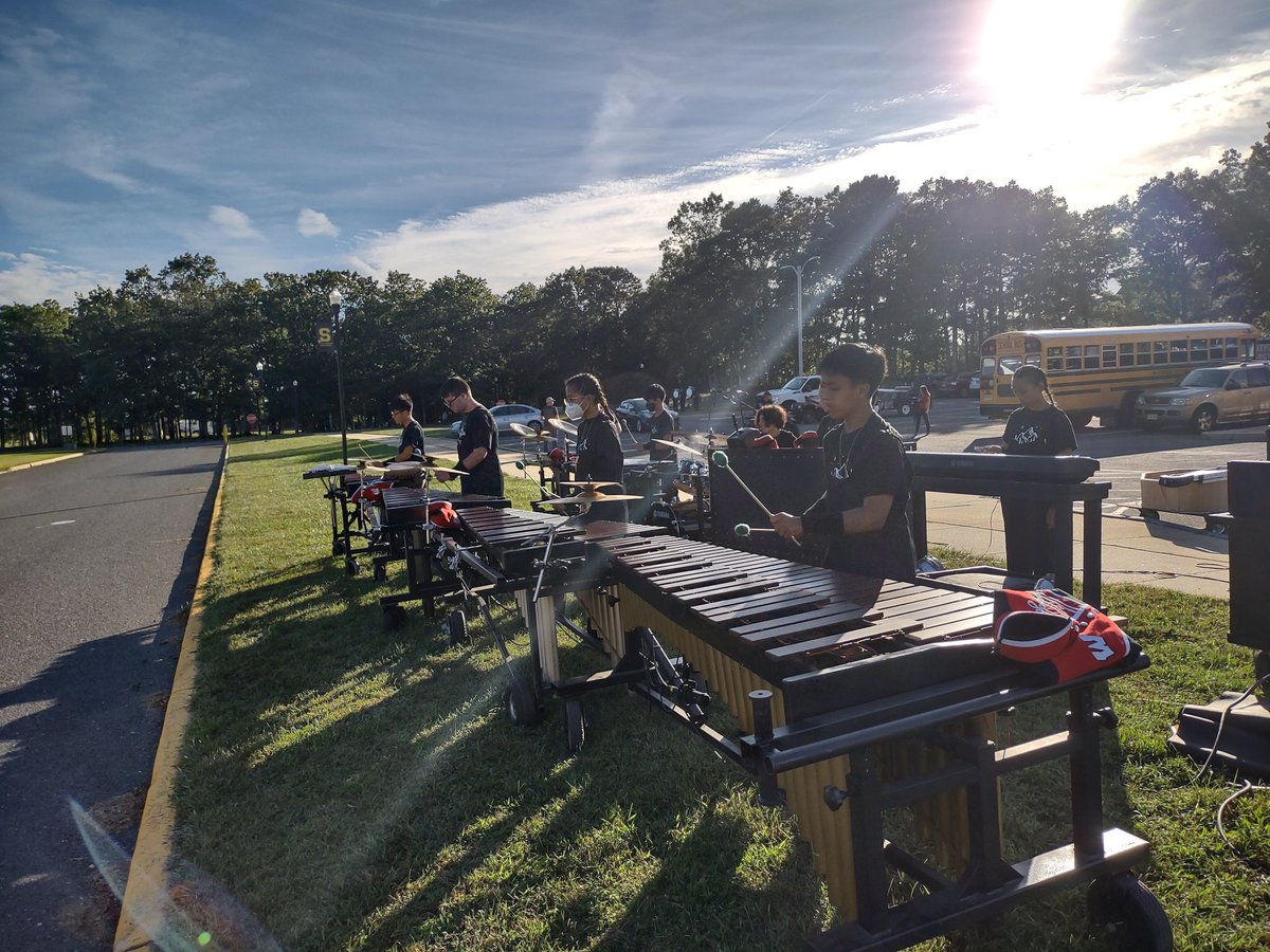 Super proud of <a href="/WHSNJBand/">Woodbridge HS Band</a> and our percussion section at their show last night! Come check us out at our home show on October 9th! #marchingband #frontensemble #musiced #drumline #marchingpercussion