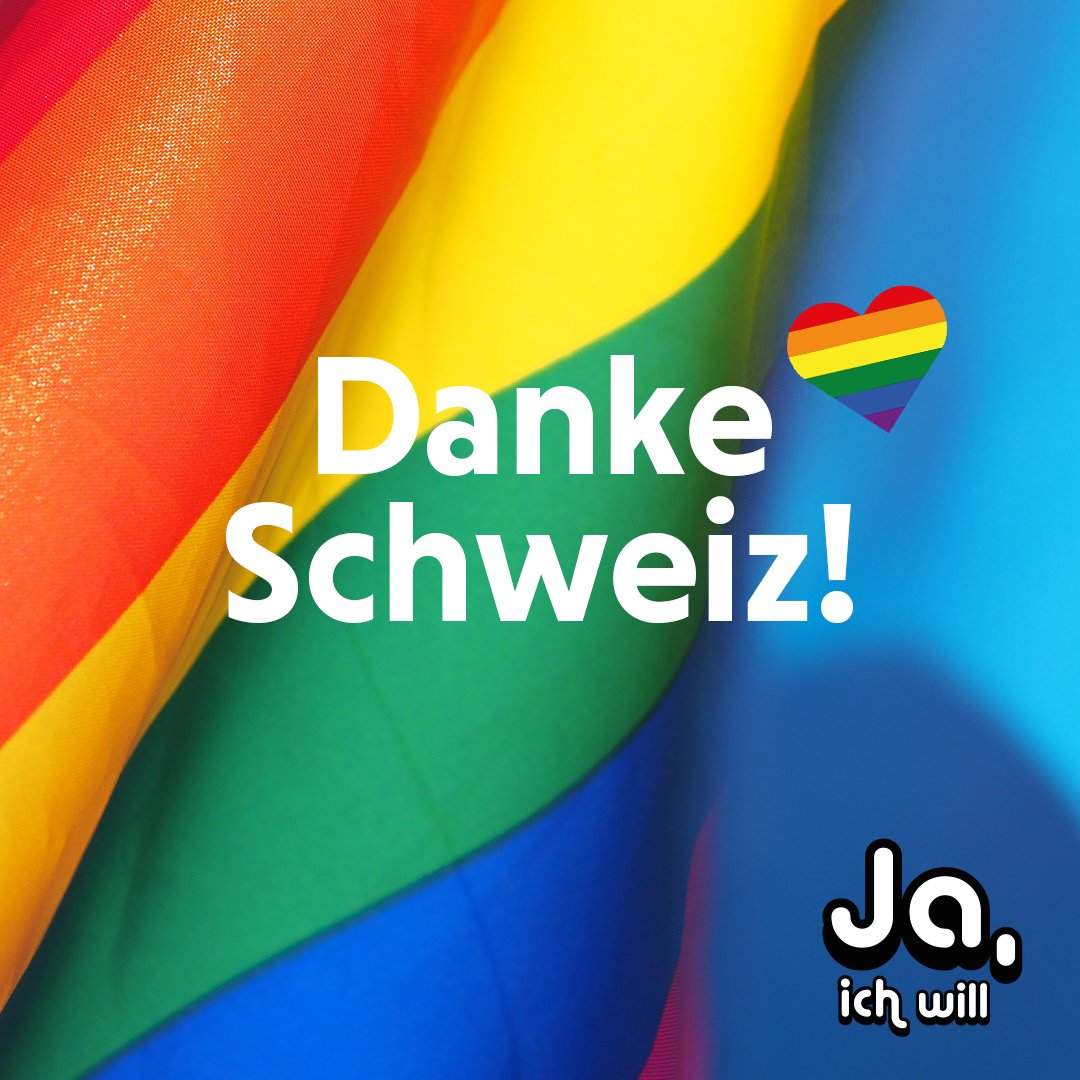 Wir haben Geschichte geschrieben heute! Die Schweiz sagt ja! 🌈✨ #ehefueralle