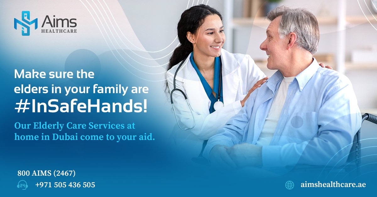 Aims_Healthcare's tweet photo. The seniors or elders in your family may need care often due to several reasons. Aims Healthcare’s At-Home Elderly Care Services help you address all your health concerns by our DHA-licensed medical teams.

For more information, call us at +971-505-436-505.

#DoctorOnCall #AtHome https://t.co/gUxnuzLhls