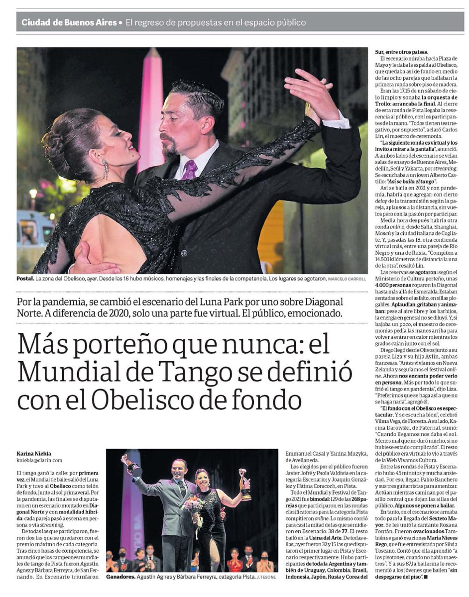GRACIAS a todos los medios que nos ayudaron a difundir #tangoba2021