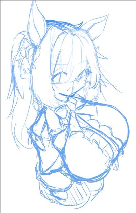 線画は明日します 