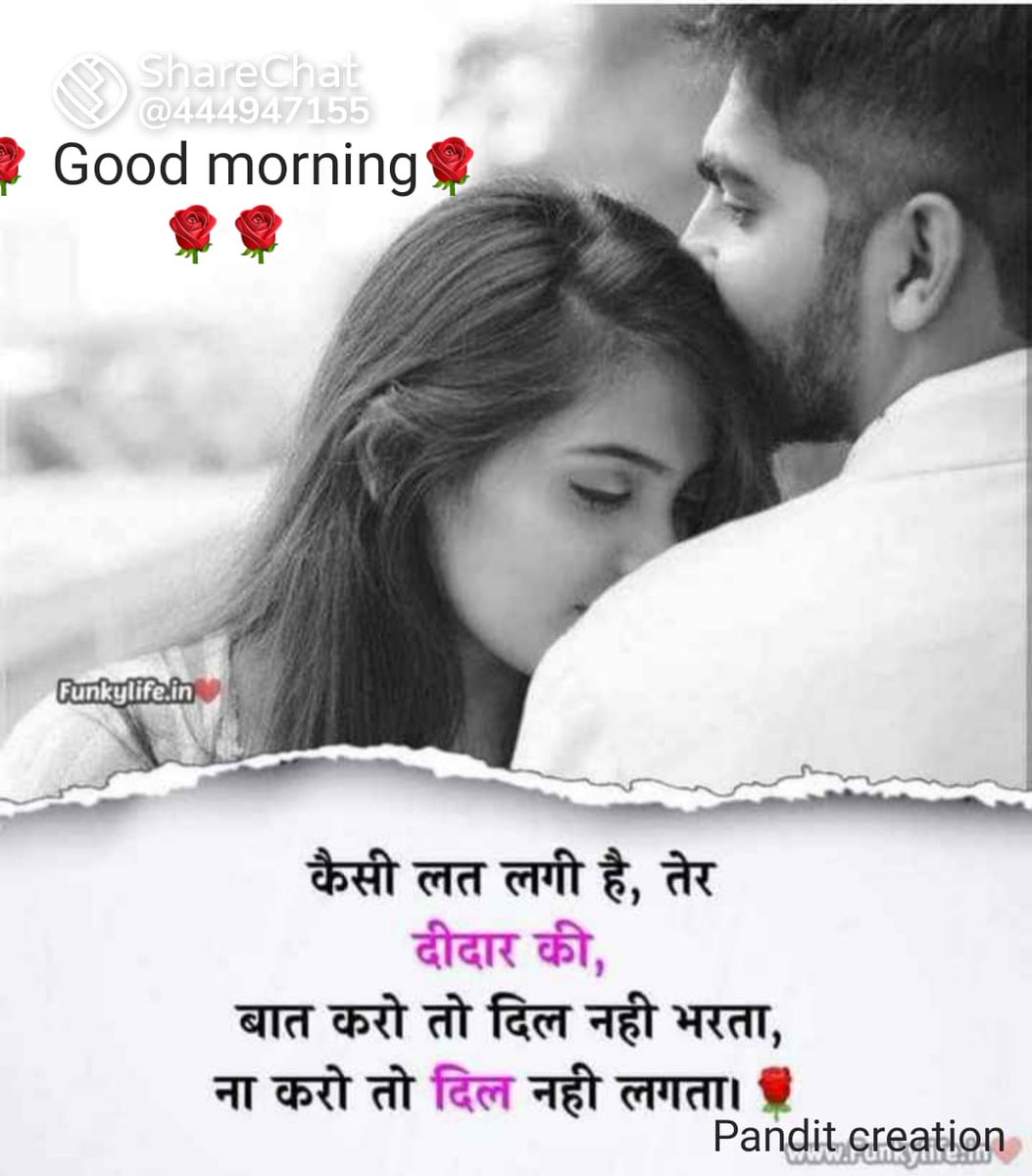 KamalTechnology's tweet photo. कैसे लत लगी है तेरे दीदार की
बात करो तो दिल नहीं भरता
ना करो तो दिल नहीं लगता
गुड मॉर्निंग, 🌹🌹☝️🌹🌹 https://t.co/6bJBRX68Sp