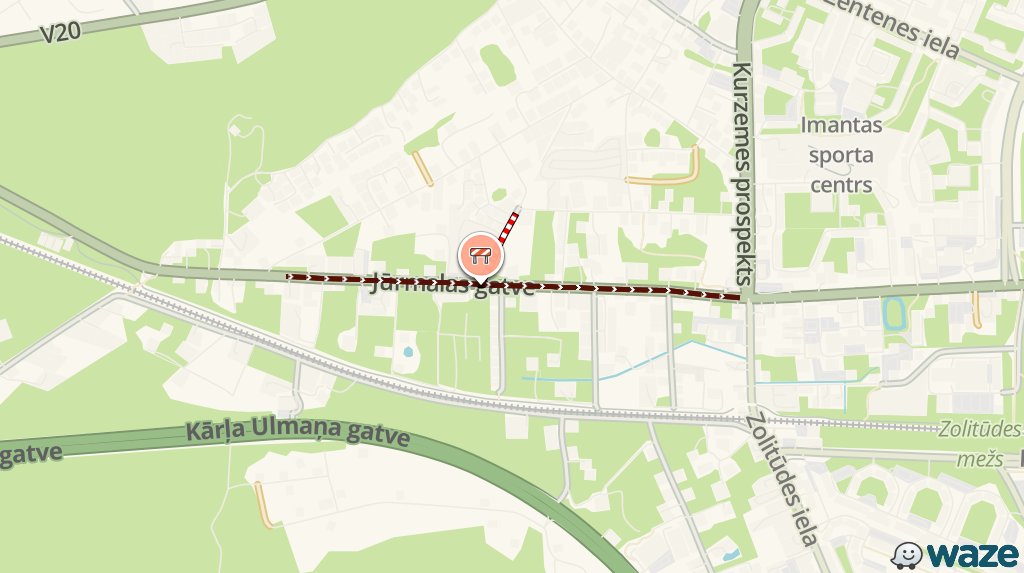 WazeTrafficRIGA's tweet photo. ATJAUNINĀJUMS: Jūrmalas gatve #RigasSastregumi joprojām iestrēgusi. Pievienos ap 21min tavam braucienam https://t.co/dGOVHYuhZX