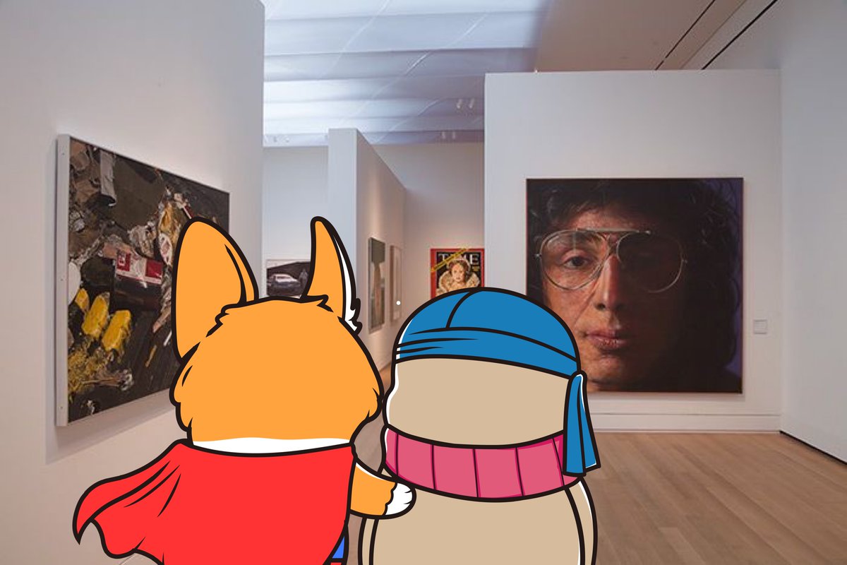 cheeky_corgi's tweet photo. Woof!
@Pudgy_Penguins and I are here appreciating some #corgeous work of art!๐จ
We could have used a mirror, though, I know. lol ๐
#NFTLAUNCH #chubbybuddy #nftart https://t.co/7dQkM8TSFZ