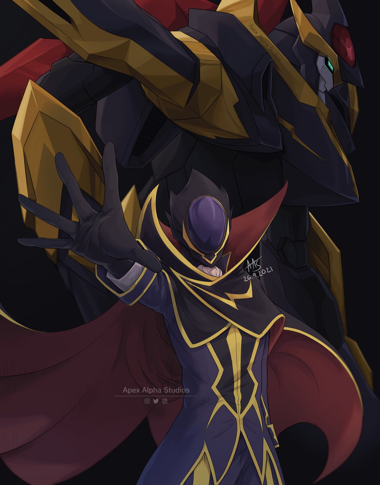 Apex Alpha Studios Zero Codegeass Lelouch Mecha Fanart Digitalart T Co B26jngu5vd Twitter