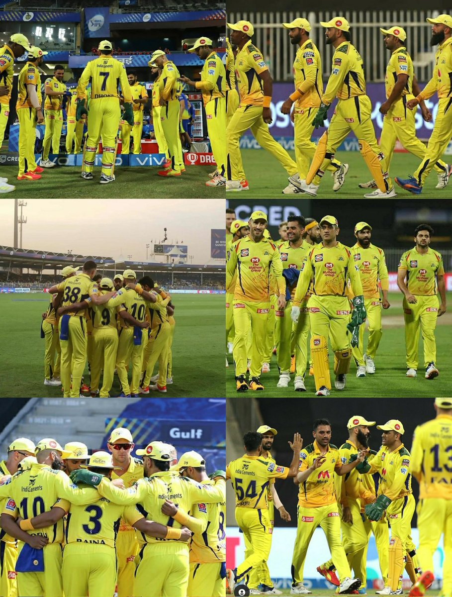 Gayu115's tweet photo. "First Team to qualify for IPL 2021 Playoff!!💛🥳
 Super Come Back By Super Kings🥳💛"
What a Match💛
@ChennaiIPL 
#CSKvKKR #Yellove #IPL2021 #csk #jadeja 
Well played @KKRiders https://t.co/3jzvKzRHBK