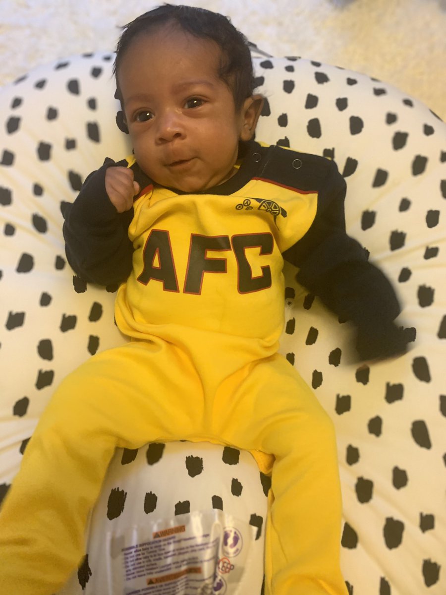 Saige is ready for her first #NorthLondonDerby! #LilGooner #COYG  #MyPLMorning #Arsenal <a href="/NBCSportsSoccer/">NBC Sports Soccer</a> <a href="/Arsenal/">Arsenal</a>