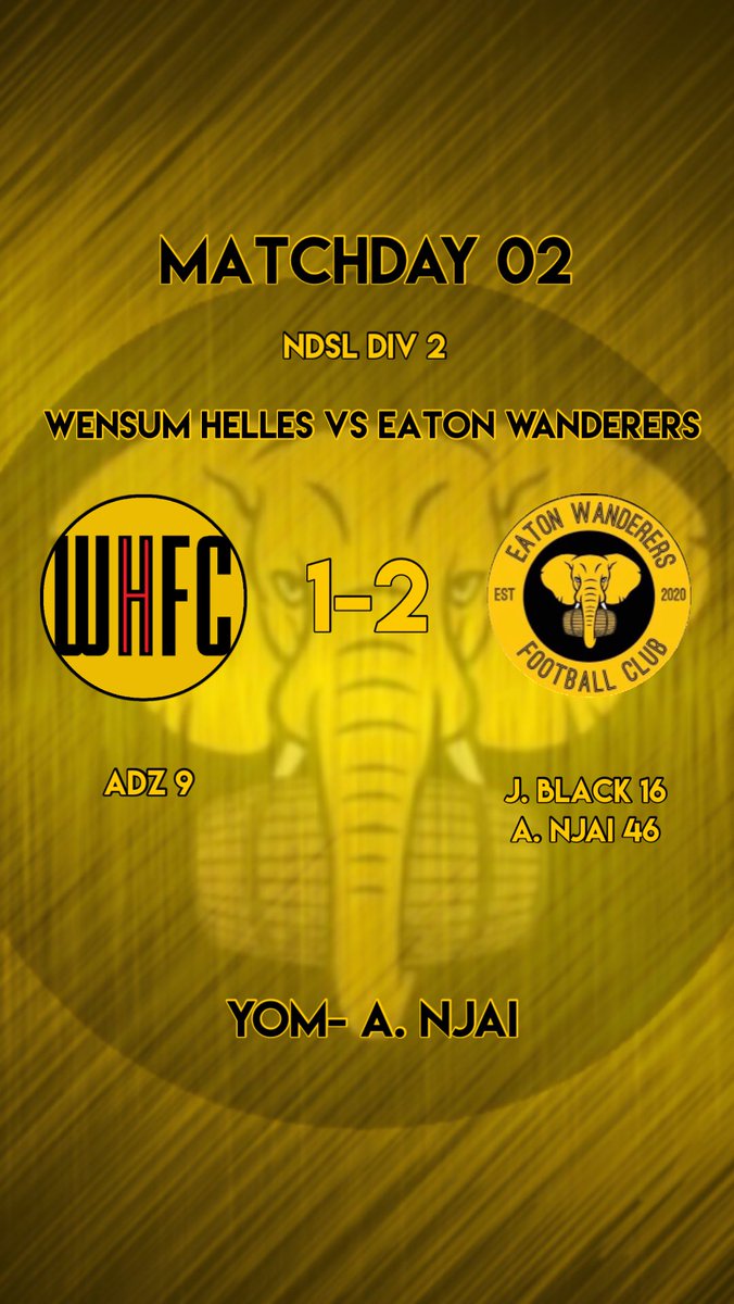 Today’s Result

Eaton took the win against an always battling <a href="/WensumHelles/">Wensum Helles F.C.</a> Great game played in great spirits by both sides. Superbly officiated by the man in the middle! Great advert for grassroots football 💛🖤