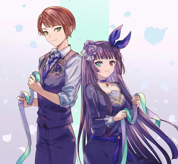 プルとアム 背中合わせリボン繋がり～ 