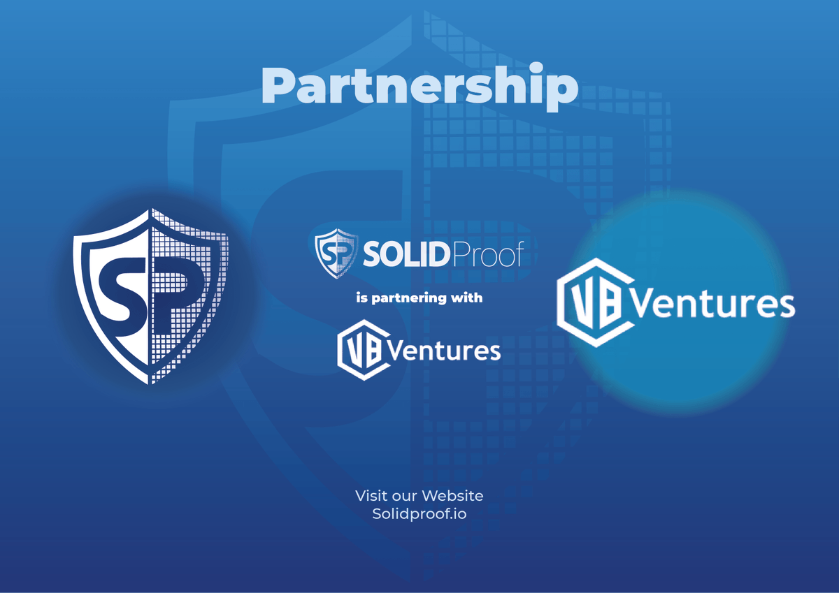 SolidProof_io's tweet photo. We got a bigger community folks 🔥

Today we are happy to announce that we started a partnership with @vbc_ventures 
 
We are looking forward to the cooperation!

Check out:
🐦 @vbc_ventures 
🌐 https://t.co/aZmcc6LOSd

#partnership #smartcontracts #blockchain #vbcventures https://t.co/xhkHl6ciLd