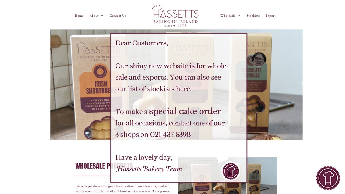 HassettsBakery's tweet photo. Want to order an artisan cake? Just call our shops in Carrigaline, Douglas or The English Market on 021 437 5398  Thank you to all our customers! :) #Hassetts #welovetobake #artisan #cakes #anotherleveldessert #Carrigaline #Douglas #EnglishMarket @douglascourtsc @EnglishMarket https://t.co/Mf75dEmvlt