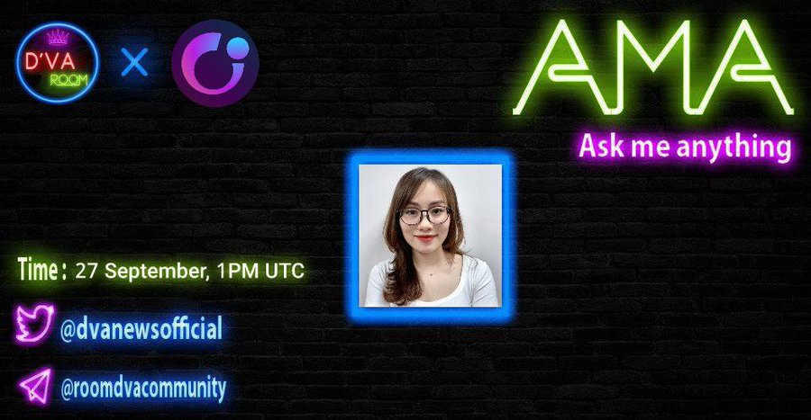 CreatorCTR's tweet photo. 🥳Upcoming AMA with D’va community at 01:00 PM UTC, Sept 27th!✨

💥Join us to get latest updates about Creator and receive rewards of total $150 🤩

🏦 AMA venue: https://t.co/hmaaLgZtmQ

Details here: https://t.co/CL0RDVTo5d https://t.co/64cbJVAn52