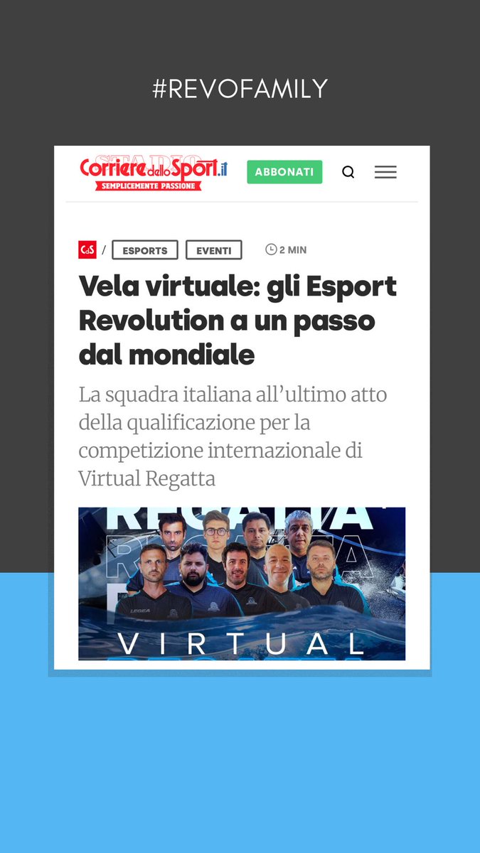 Ultime news sul nostro @JkalTeam 💙
Grazie al <a href="/CorSport/">Corriere dello Sport</a> per l’articolo. 
-
Last updates in our @JkalTeam 💙
Thanks to <a href="/CorSport/">Corriere dello Sport</a> for the article. 

bit.ly/3CMes5t

#eSports #team #revofamily