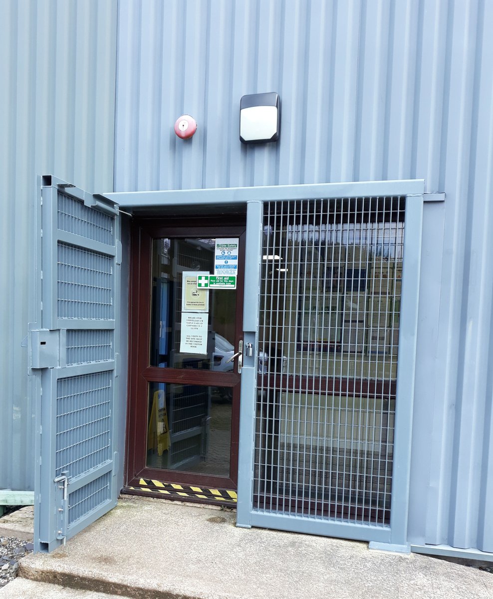 On an initial site visit, our surveyor identified that on this occasion the building structure wasn’t suitable for a new security door, so we designed, manufacture &amp; site installed a special “Free Standing” bespoke security access solution structure in front of the existing door
