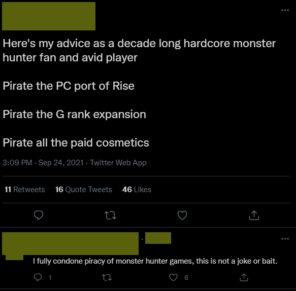 Bad Monster Hunter Takes tweet media