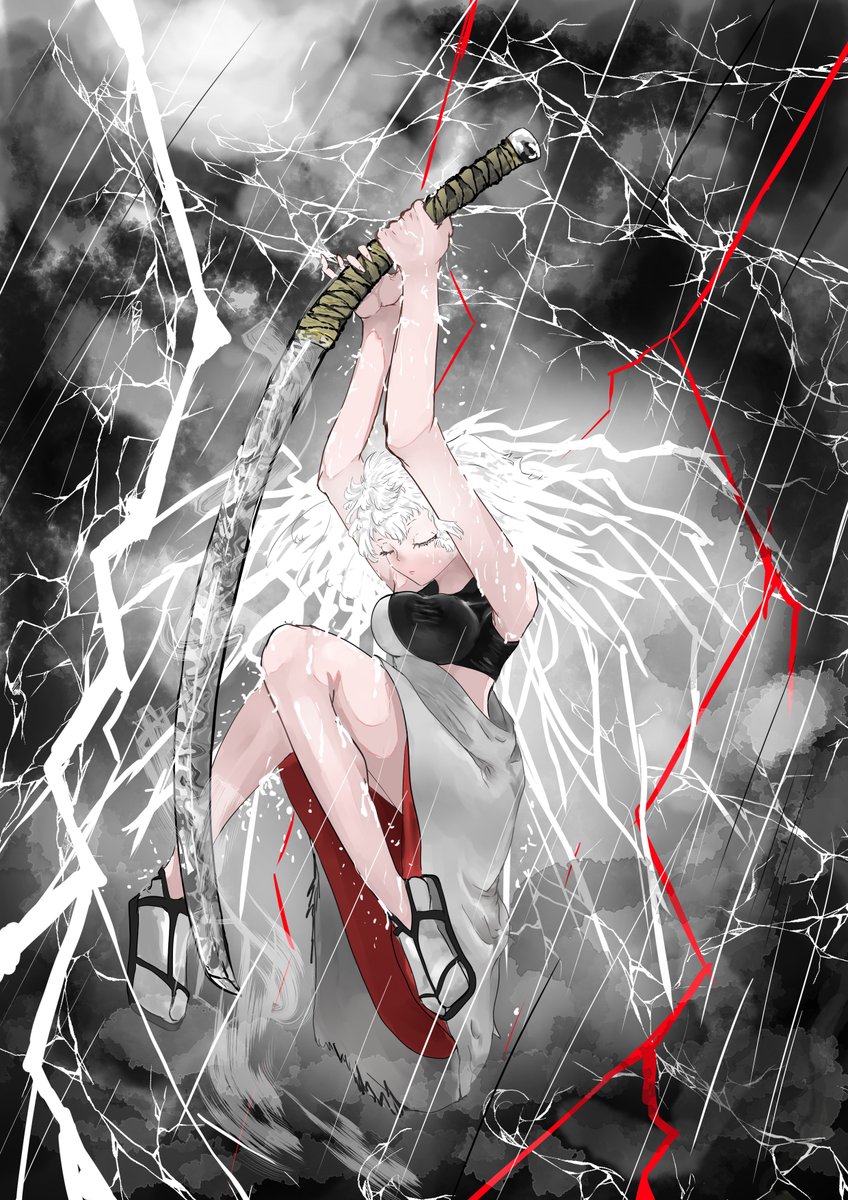 雷雲 イラスト 女の子 雷 日本刀 絵柄が好みって人にフォローされた 乱灯なつめのイラスト 雷雲 イラスト 女の子 雷 日本刀 絵柄が好みって人にフォローされた 乱灯なつめのイラスト
