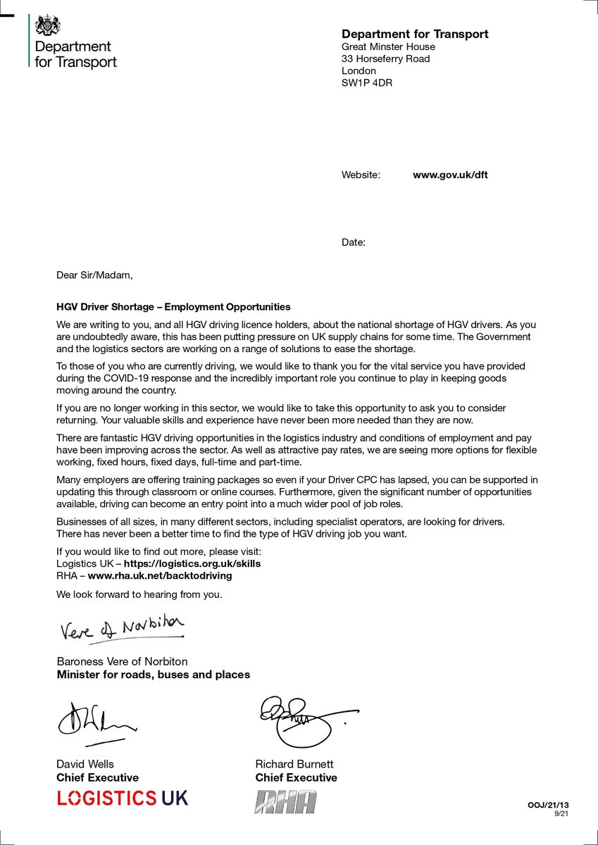 Andy_Audioguy's tweet image. Baroness Vere of Norbiton - posh #toryscum writes begging letter to grubby lorry drivers to come back &amp;amp; deliver caviar &amp;amp; grouse for the #toryscum Christmas Parties. You were happy for them to shit in a plastic bag in a layby, &amp;amp; work 60 hour weeks for minimum wage. Whats changed?