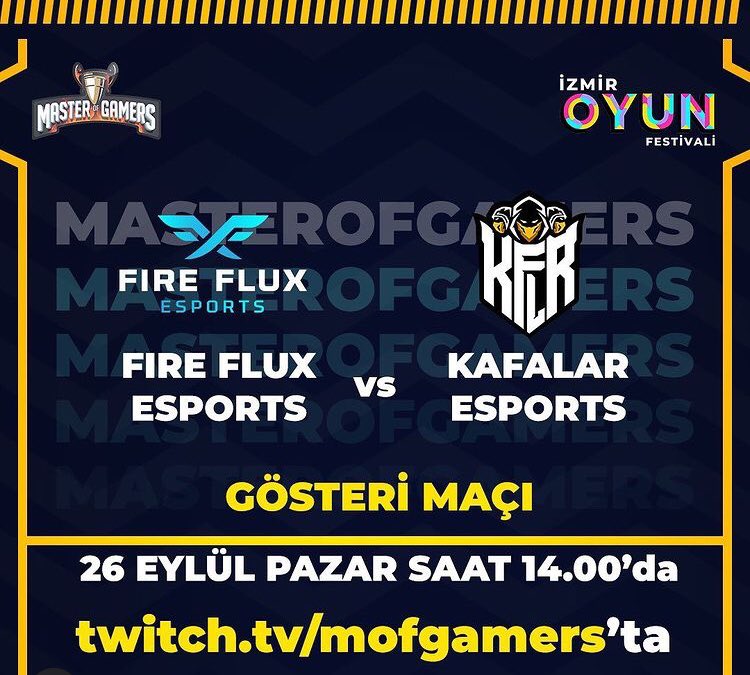 Kafalar E-Sports 🆚 Fire Flux E-Sports maçı başlıyor!

📺 twitch.tv/mofgamers