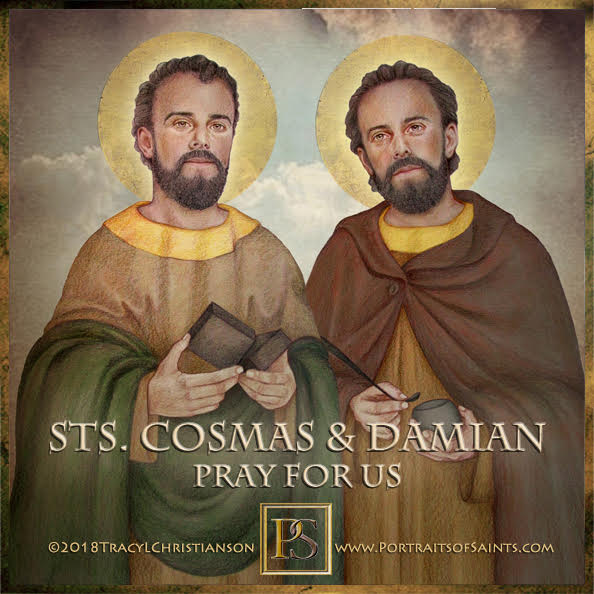 SaintPortraits's tweet photo. Happy #Feastday #StCosmas &amp; #StDamian #prayforus Twin brothers &amp; skilled doctors who gave their services for free &amp; in the process attracted many souls to the then growing number of Christian converts https://t.co/1WQRSrDbcd https://t.co/YmNYcdRTuW