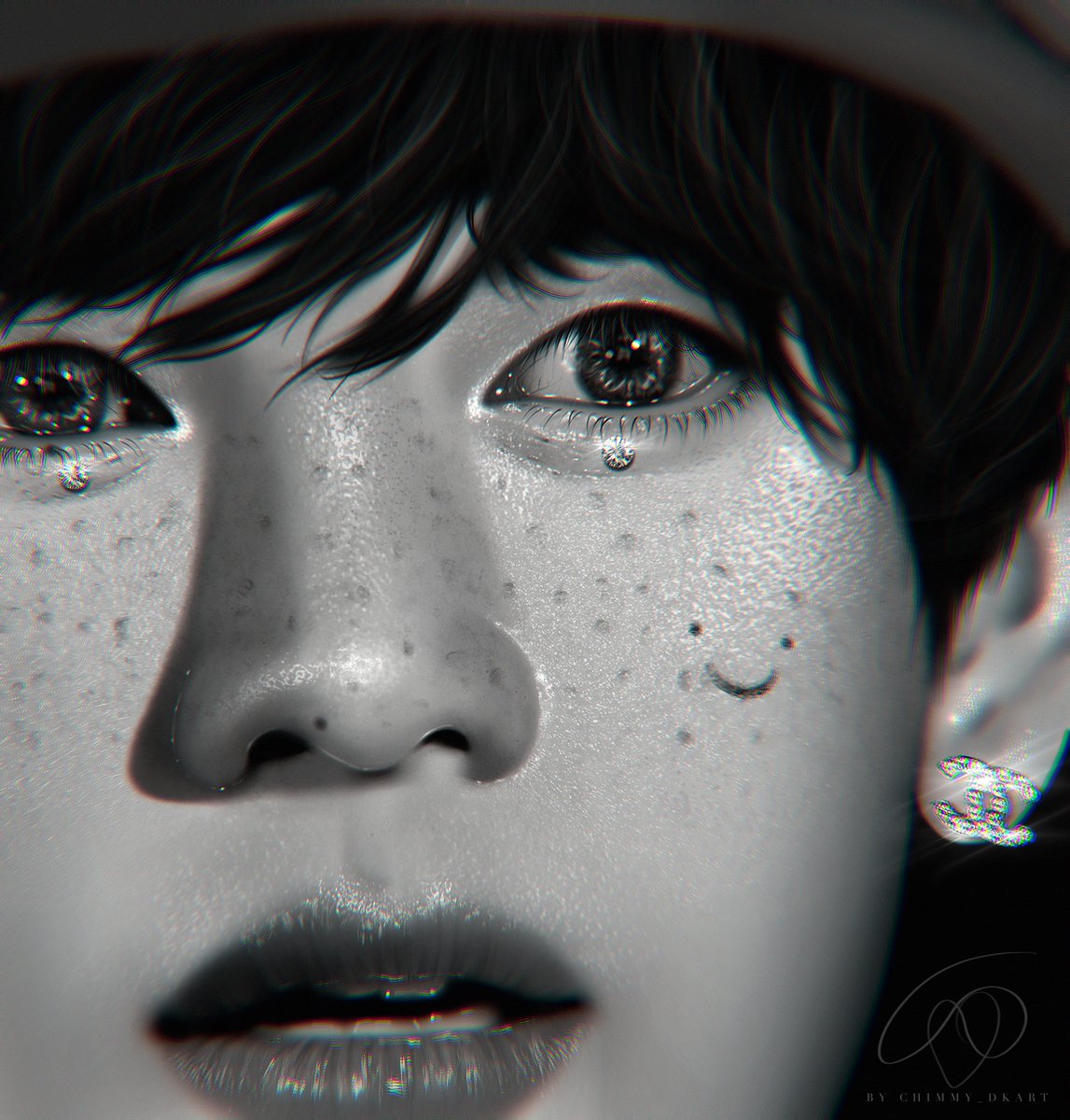 chimmy_dkart's tweet photo. 🤍🖤 #TAEHYUNG #V #KimTaehyung #FANART #btsfanart https://t.co/Kuvekd8F9H