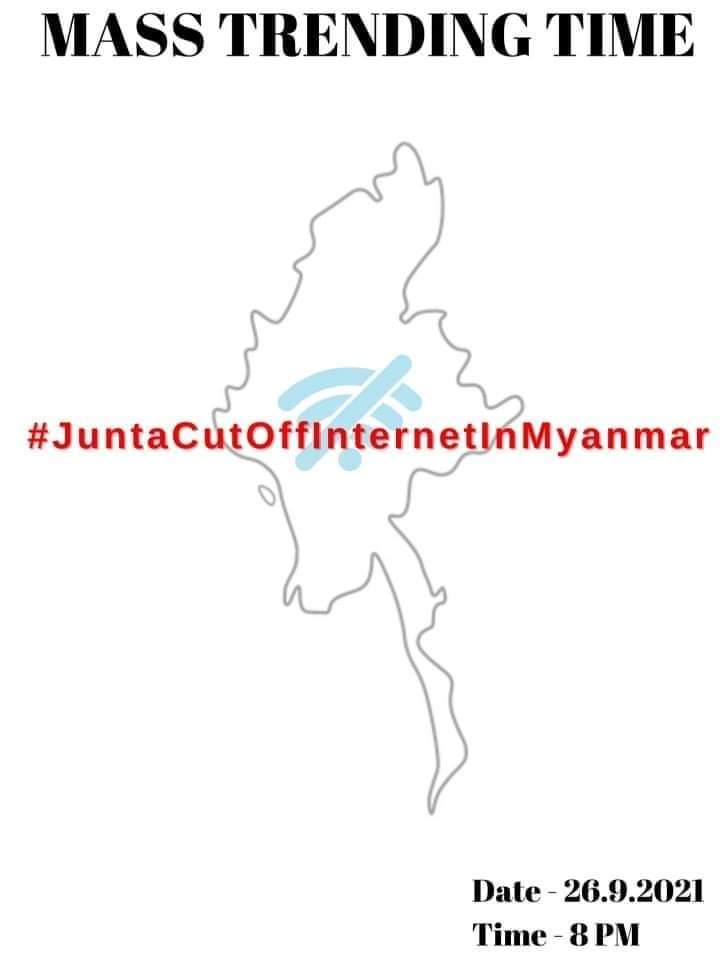 ZarzarPhyu's tweet photo. #JuntaCutOffInternetInMyanmar https://t.co/prSGTRuoDc