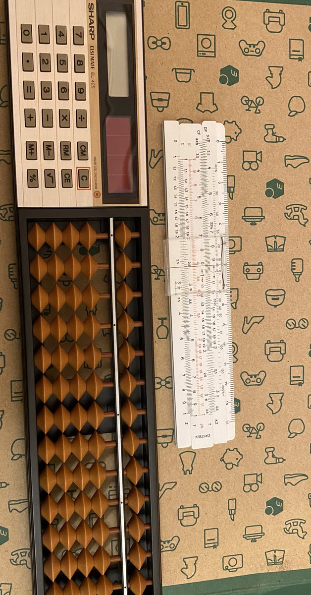 jj4bnf's tweet photo. #電卓 #電卓マニア 懐かしの道具🤣 計算機貸して❗️といわれたら、これを渡してみる。 https://t.co/85QbeX5t1M