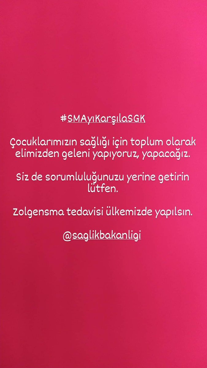 #SMAyıKarşılaSGK <a href="/saglikbakanligi/">T.C. Sağlık Bakanlığı</a>