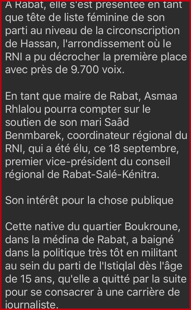 MAgentSecret's tweet photo. Asmaa Rhlalou, une journaliste devenue première femme maire de #rabat . .🇲🇦
#infonewsmas #masnews #maroc #Morocco #masteam https://t.co/TGVomXmHPk