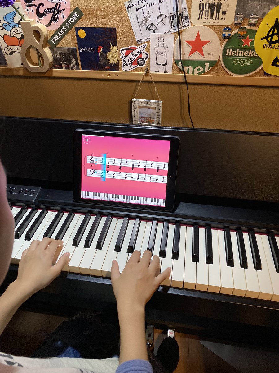 MAKI25299274's tweet photo. 息子10歳、ピアノの練習はiPadでアプリでやる基礎練習もあります!時代!!
#ピアノ
#ピアノレッスン
#毎日続ける
#続けるが大切
#結構難しい
#付いていけない
#piano
#pianolesson
#スタジオサーカス
#studiocircus https://t.co/q2uy67X8gr