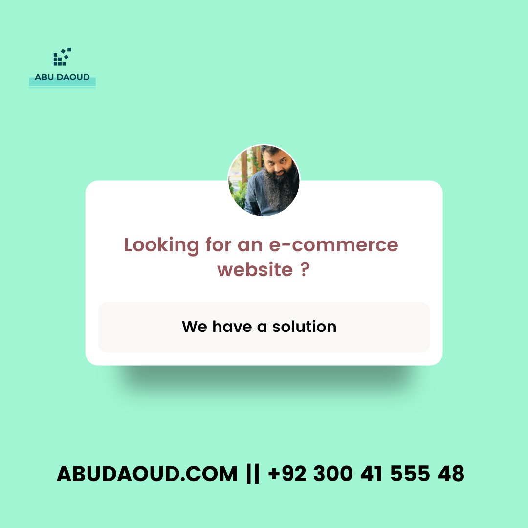 abudaoud1402's tweet photo. Need an #ecommerce website? Let me assist you. #ecommerce #website #MadeinPakistan #DigitalMarketing #proudpakistani https://t.co/UkdhVnpO2m