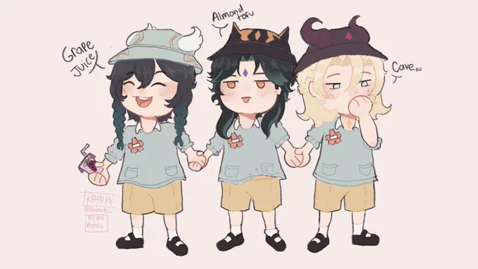 What do you want for lunch kids? 
#venti #xiao #Albedo #GenshinImpact #原神 