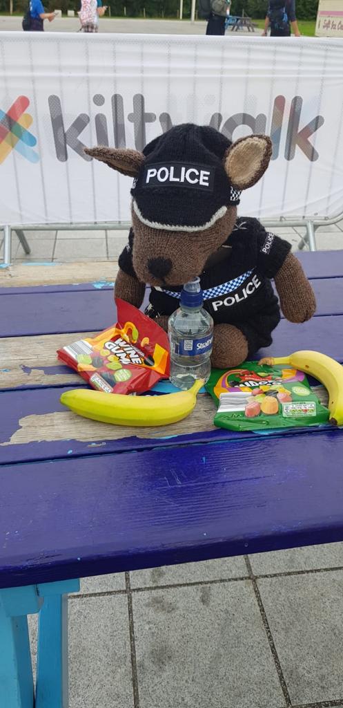 K9Scottish's tweet photo. Got to keep up the energy levels whilst on the #kiltwalk
#LifeOfAMascot https://t.co/BCJkp50oqK