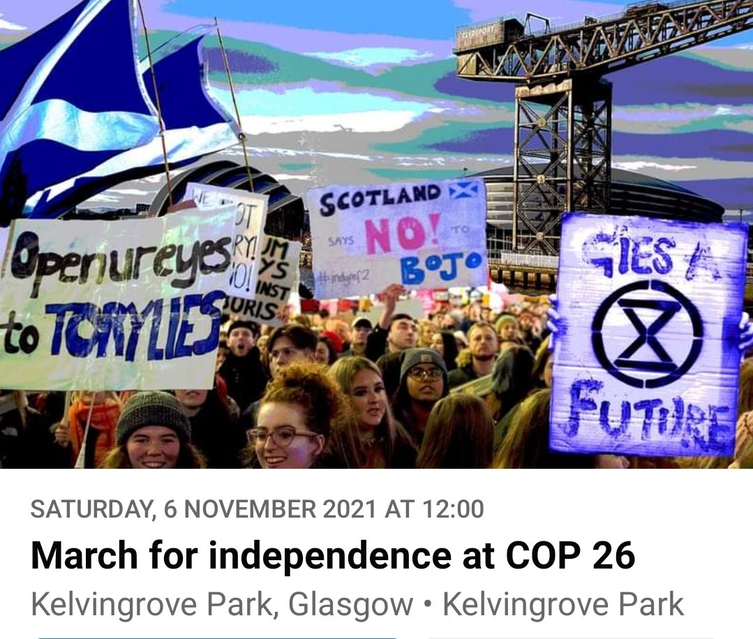 AUOBNOW's tweet photo. MARCH FOR INDEPENDENCE
#AUOBCOP26

SATURDAY 6 NOVEMBER
KELVINGROVE PARK - GLASGOW GREEN

GATHERING EARLY, STARTS 12.30PM

FOR A GREENER, FAIRER, MORE PROSPEROUS SCOTLAND 🏴󠁧󠁢󠁳󠁣󠁴󠁿🌍🏴󠁧󠁢󠁳󠁣󠁴󠁿

Facebook event page 👇🏼

https://t.co/o2rYB9hnQU https://t.co/A5Jpsy7Wtx
