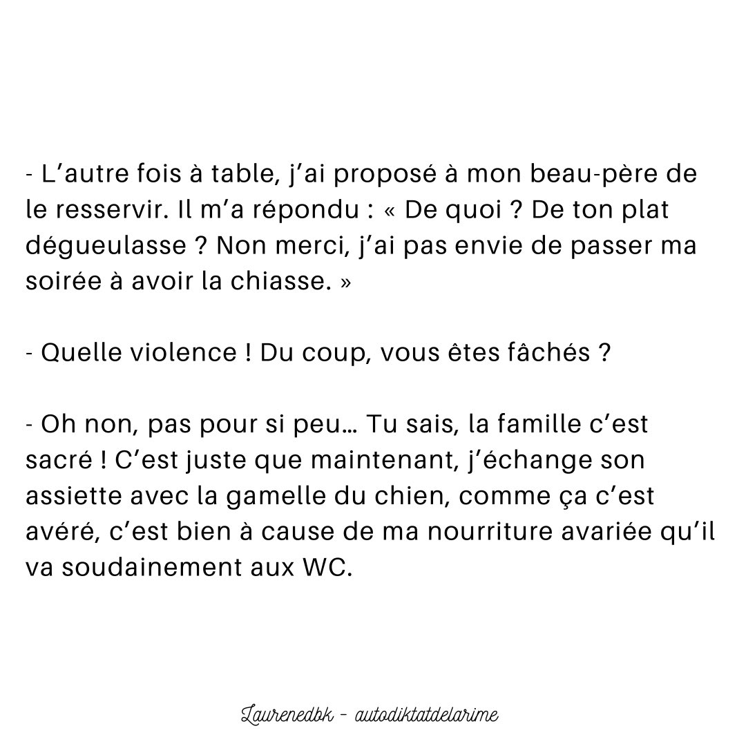 laurenedbk's tweet photo. Bon repas de famille ! 🍝🍷
#humour #dimanche #famille #ecrivain https://t.co/kxzMK4Knqp