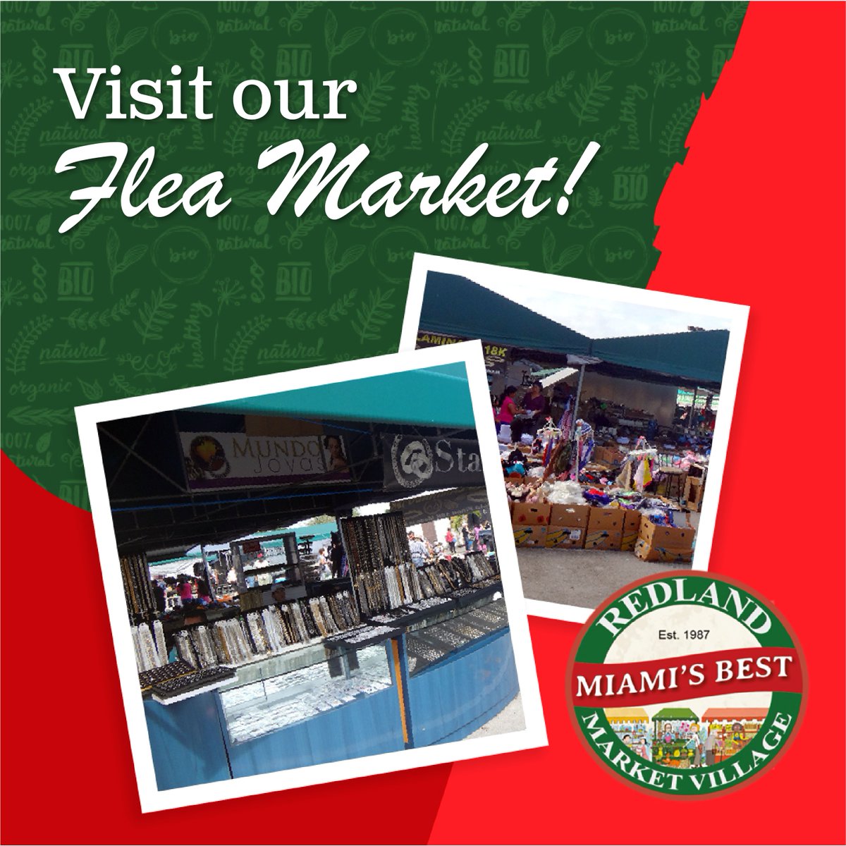 RedLandMarket's tweet photo. Visit our Flea Market!
Saturday-Sunday 7am- 6pm
24420 S Dixie Hwy. Redland, FL 33032
305-257-4335
https://t.co/zffQDrTNiK
#redlandmarketvillage #redland #pulguero #miami #farmersmarket #plants #pets #organic #toys #antiques #barbershop #foodcourt #patiodecomidas #comida https://t.co/4uIKKtPTKn