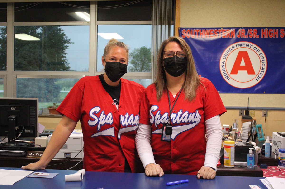 SWSpartanShield's tweet photo. On Wednesday, students and staff brought the spirit in their jerseys. #rememberwhen https://t.co/WX5sS3A7pC