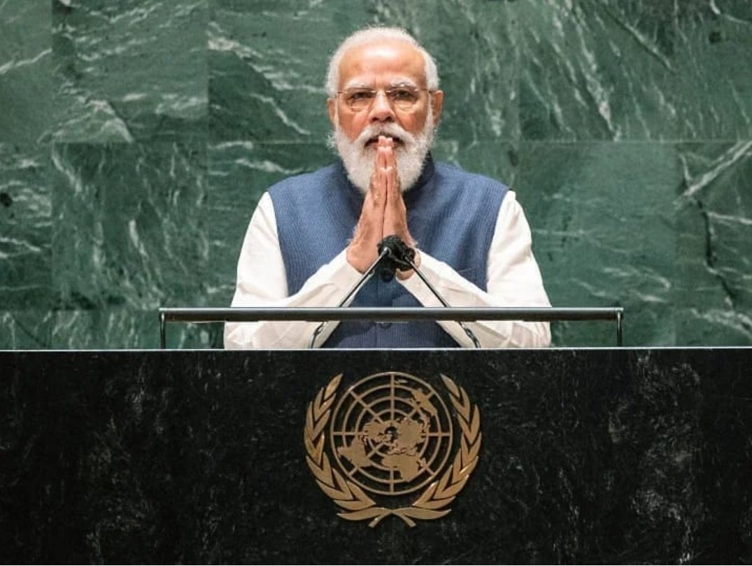 hoot_watchful's tweet image. &apos;When India grows, the World grows. When India reforms, the World transforms&apos; - Hon. Prime Minister Shri Narendra Modi ji at #UNGA76 #modiatUNGA #JaiHind