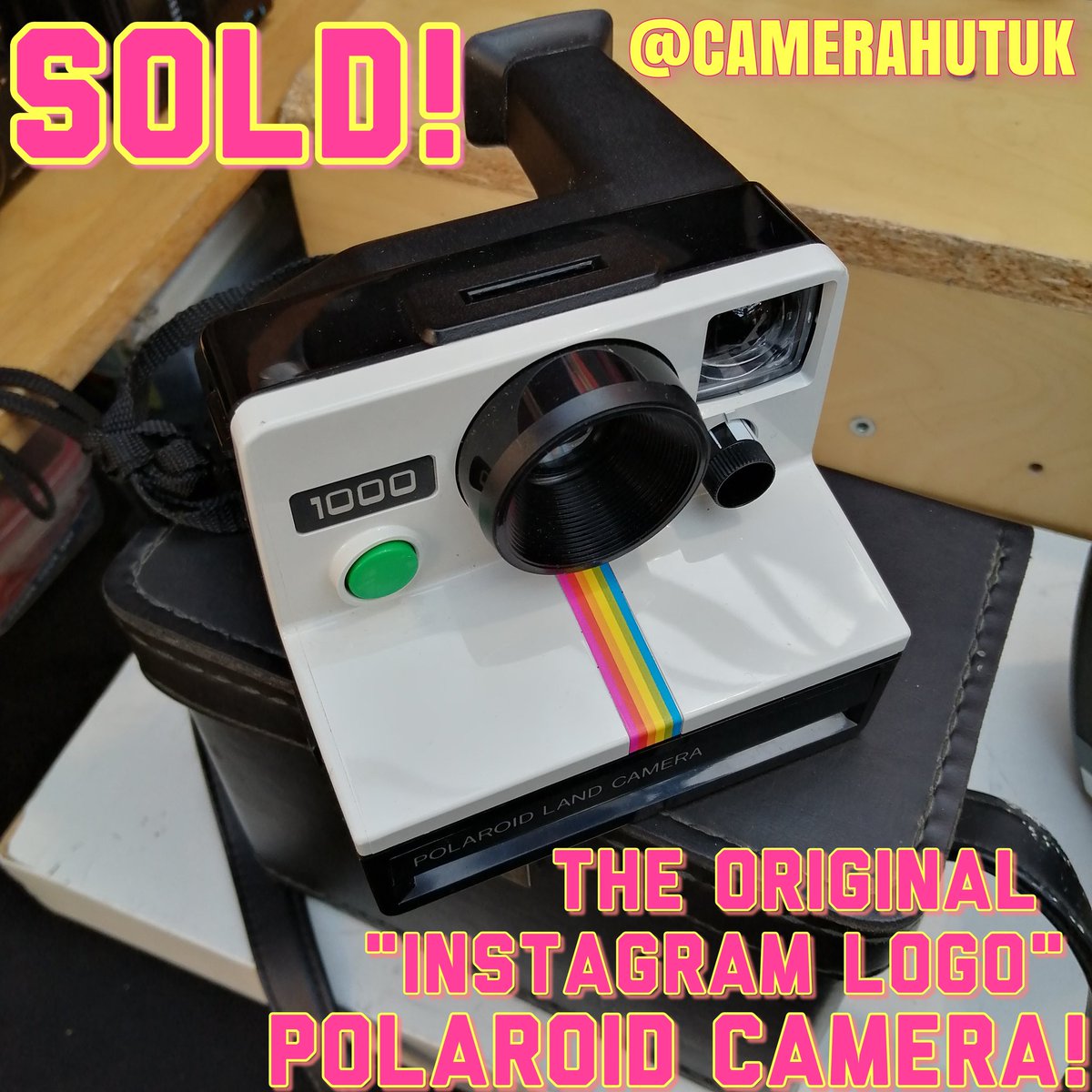 Camerahutuk's tweet image. That lasted on the shelf all of 2 minutes! The original "Instagram Logo" @Polaroid Camera just sold @Camerahutuk in Camden, London!

A collectors item and a working camera, it took us ages to get another! it's so beautiful!

#camerahutuk #camdentown #polaroid #ishootfilm #london