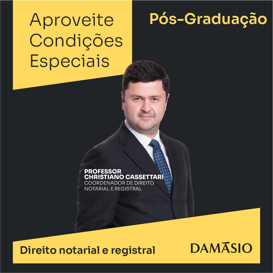 damasioimp's tweet photo. PÓS-GRADUAÇÃO 
Direito Notarial e Registral
Impulsione sua carreira de sucesso com os cursos de Pós-Graduação Damásio 📚🎓
50 anos de tradição e qualidade no ensino de Direito. Parcelamento em 18x de R$199,00.
Damásio. 

Damásio Imperatriz- 99 98112-1400 https://t.co/hu1PU2iqV8