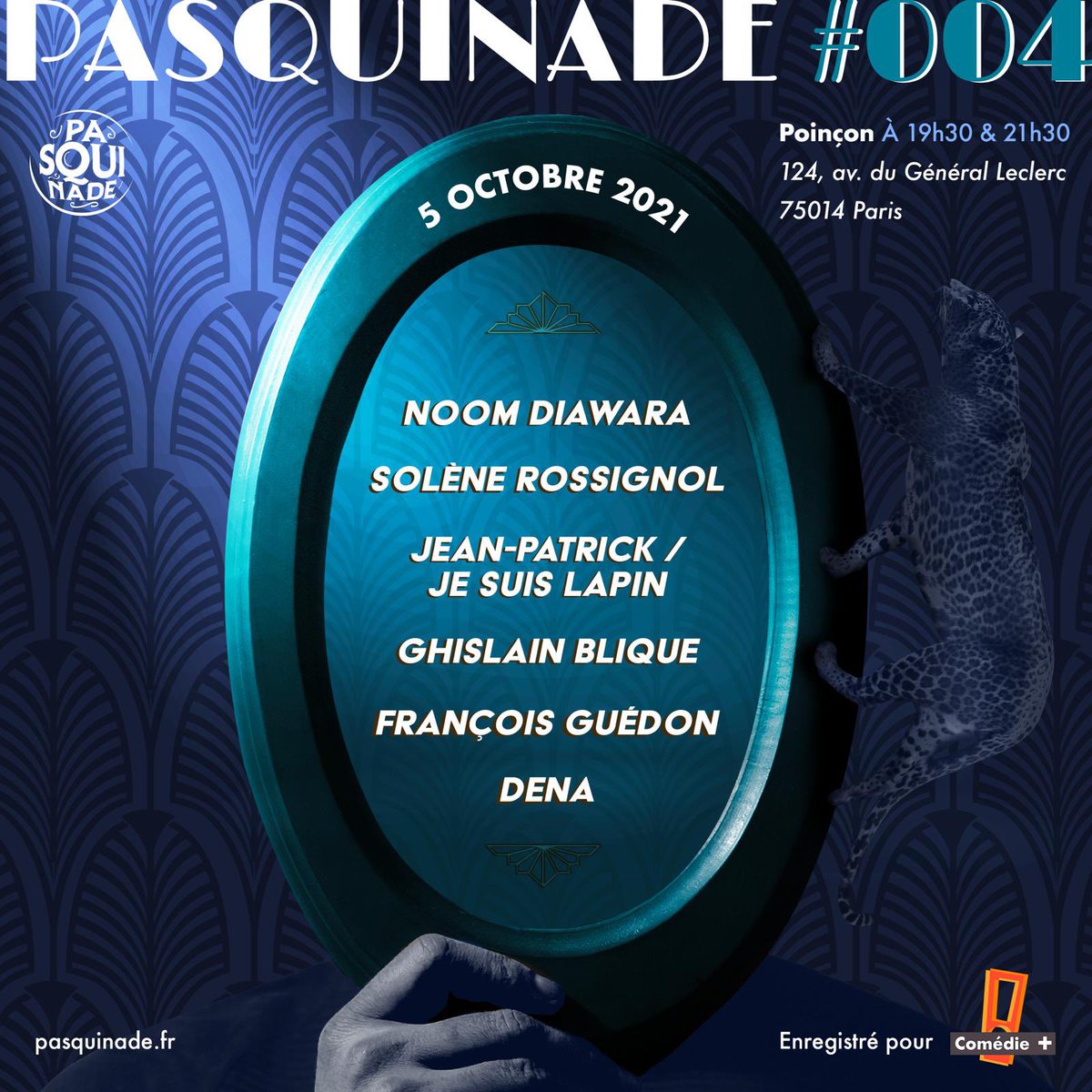 Nouvelle programmation !
Les pasquinades sont de retour les 4 et 5 octobre.

Lien pour réserver : linktr.ee/pasquinade_fr
🚨 Places limitées !
