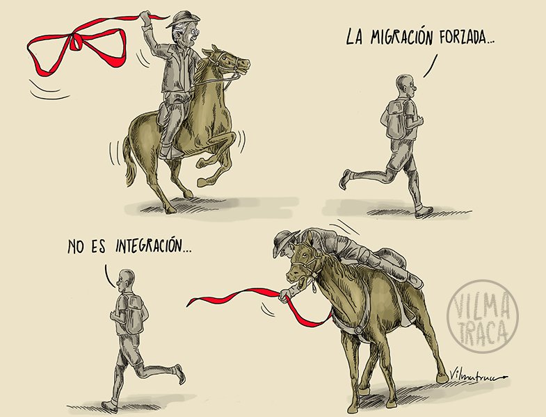 vilmavargasva's tweet photo. De Lasso al latigazo 
#Migración #Caricatura #Vilmatraca https://t.co/h57STpydKk