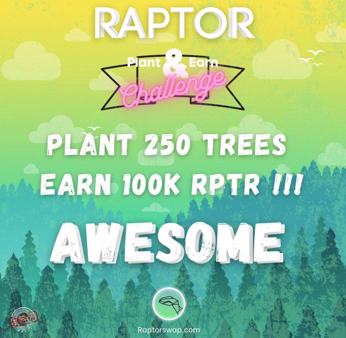 Raptorswap's tweet photo. Plant trees in the raptor forest and earn rptr (V3) tokens!

https://t.co/AGqYaPn3aF

Send your receipt + wallet adress to 1 of the admins in telegram.

https://t.co/c9pTiQyT1y https://t.co/Dsno5xJAGT