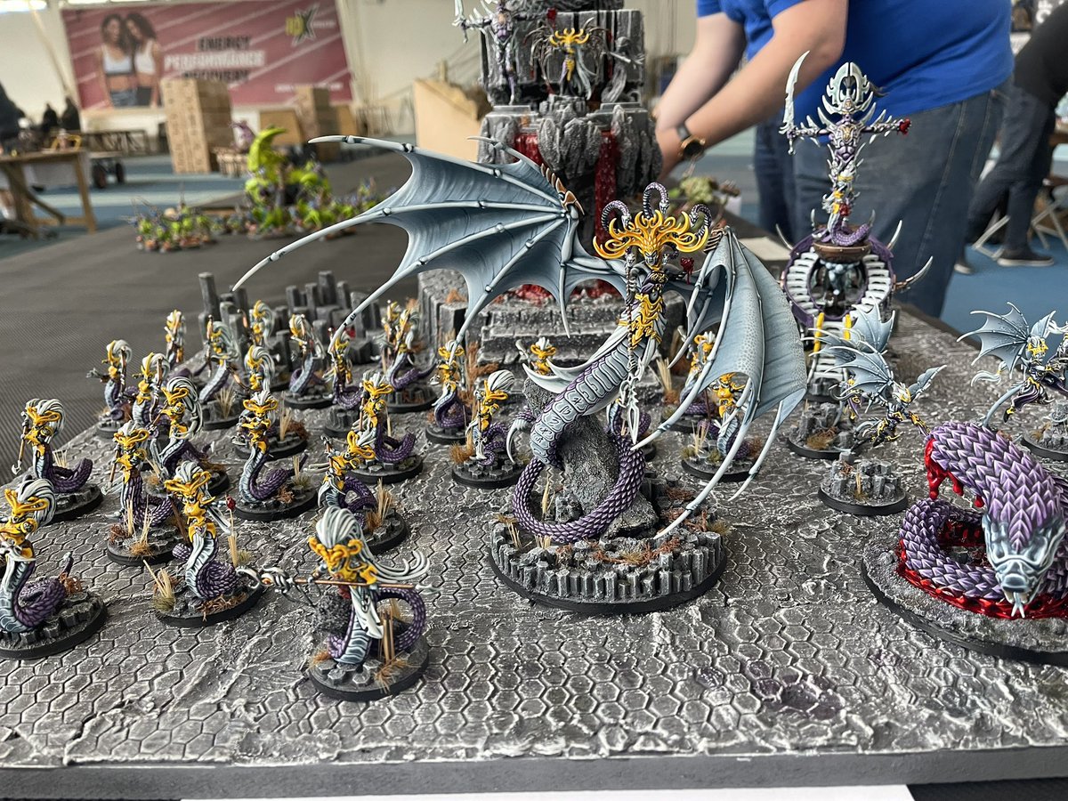 Craignos's tweet photo. The incredible armies entered for the AOS London GT #LGT2021 #londongt #bloodtithe #bloodtithe2021 https://t.co/7lUtjC2sxu