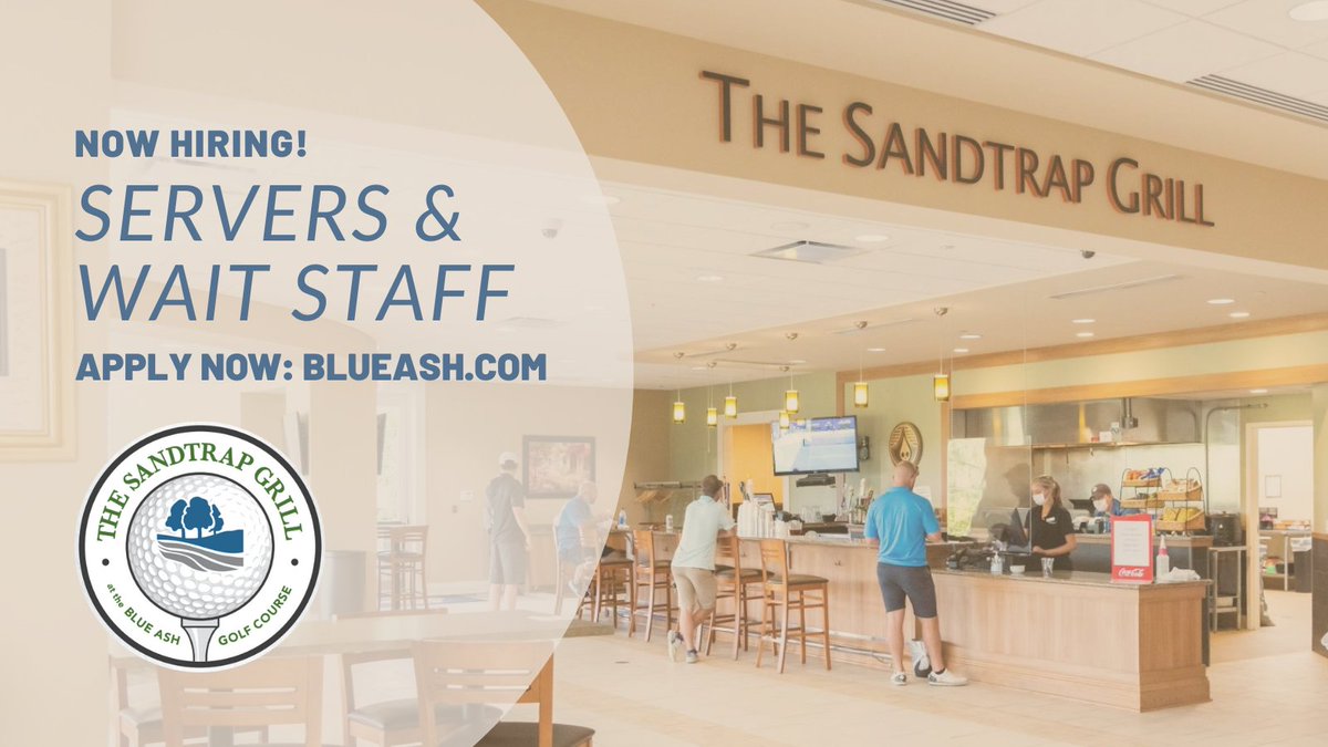 Join a great team and enjoy a beautiful atmosphere at the Cooper Creek Event Center by becoming a server at the Sandtrap Grill! Apply now: agency.governmentjobs.com/blueash/defaul…