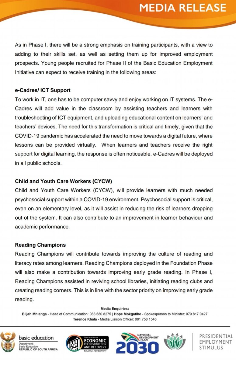 Basic Education Employment Initiative tweet media