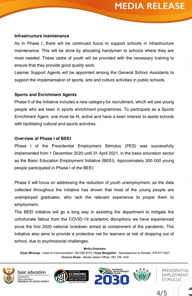 Basic Education Employment Initiative tweet media