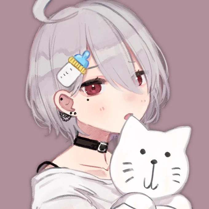 絵師のお友達に依頼してたコテキャラ完成した～!!めっっちゃくちゃ可愛いからフォロワー全員描いてください!!! 