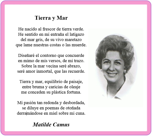 alda_pascuzzo's tweet photo. Tal día como hoy, 26 de septiembre, en el año 1919, nació la poeta española Matilde Camus. Como yo amo los #Sonetos, les he traído: "Mar y Tierra", para conmemorarla. #SeriePoesía #26septiembre #MatildeCamus #España #LaVidaEnVersos @LiterPo_ @poemame_poesia #26sept https://t.co/LWUTDJSReU
