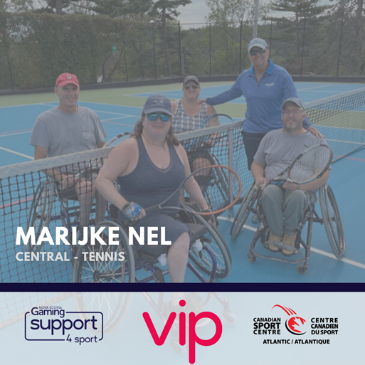 ⭐VIP COACH PROFILE⭐
Name: Marijke Nel
Sport: Tennis
Proudest coaching moment:
Having 5 wheelchair tennis players at the level at which they could make history by being the first ever to compete in the recent Nova Scotia Open Tennis Championships.

#ThanksCoach